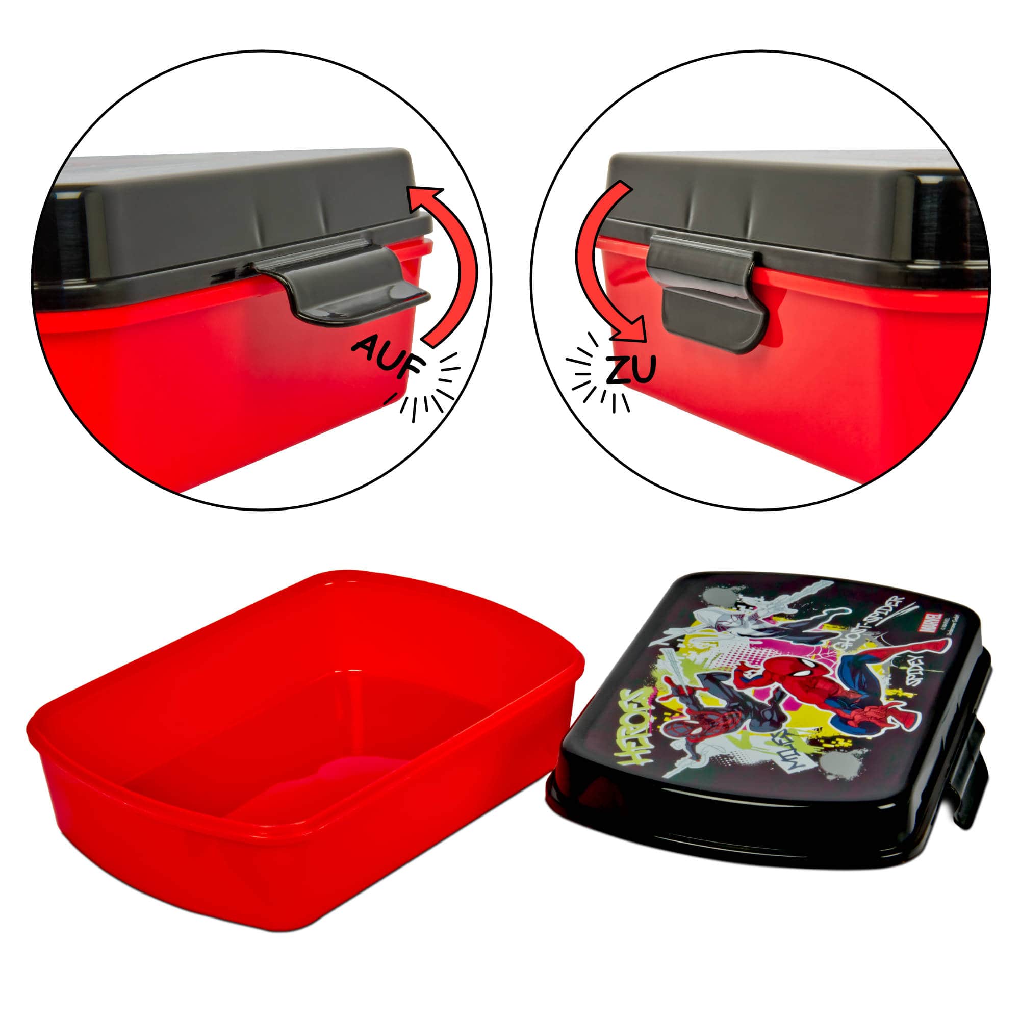 Spiderman Lunchset Brotdose Aluminium Trinkflasche für Schule Marvel Spiderman Lunchset Brotdose Aluminium Trinkflasche für Schule Marvel