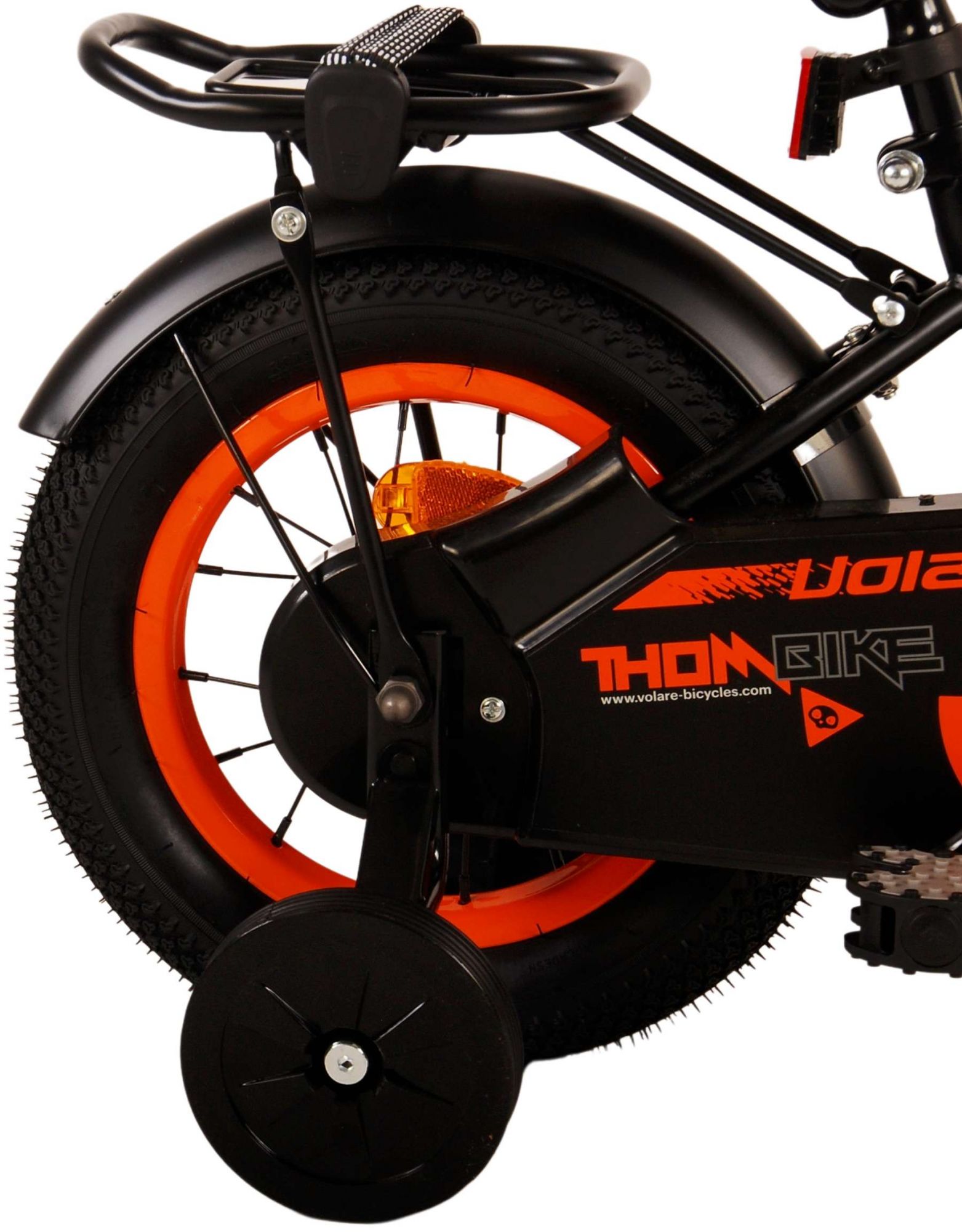 Kinderfahrrad Thombike für Jungen 12 Zoll Kinderrad in Schwarz Orange