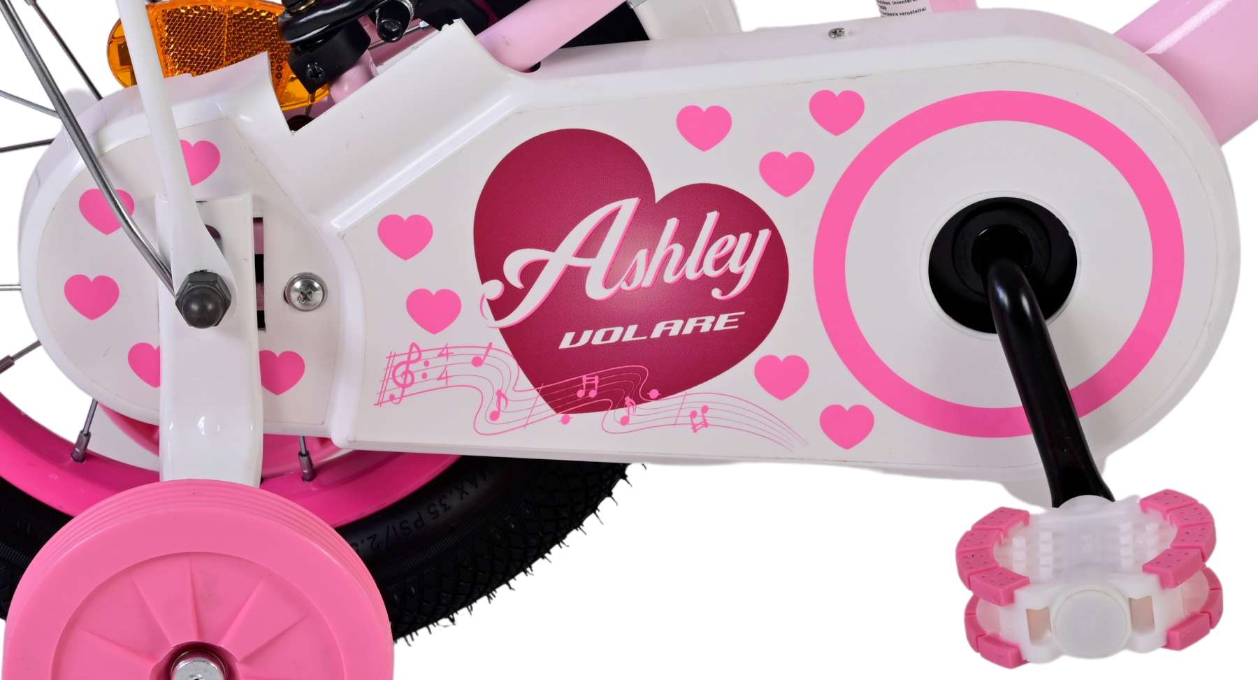 Kinderfahrrad Ashley für Mädchen 12 Zoll Kinderrad in Rosa