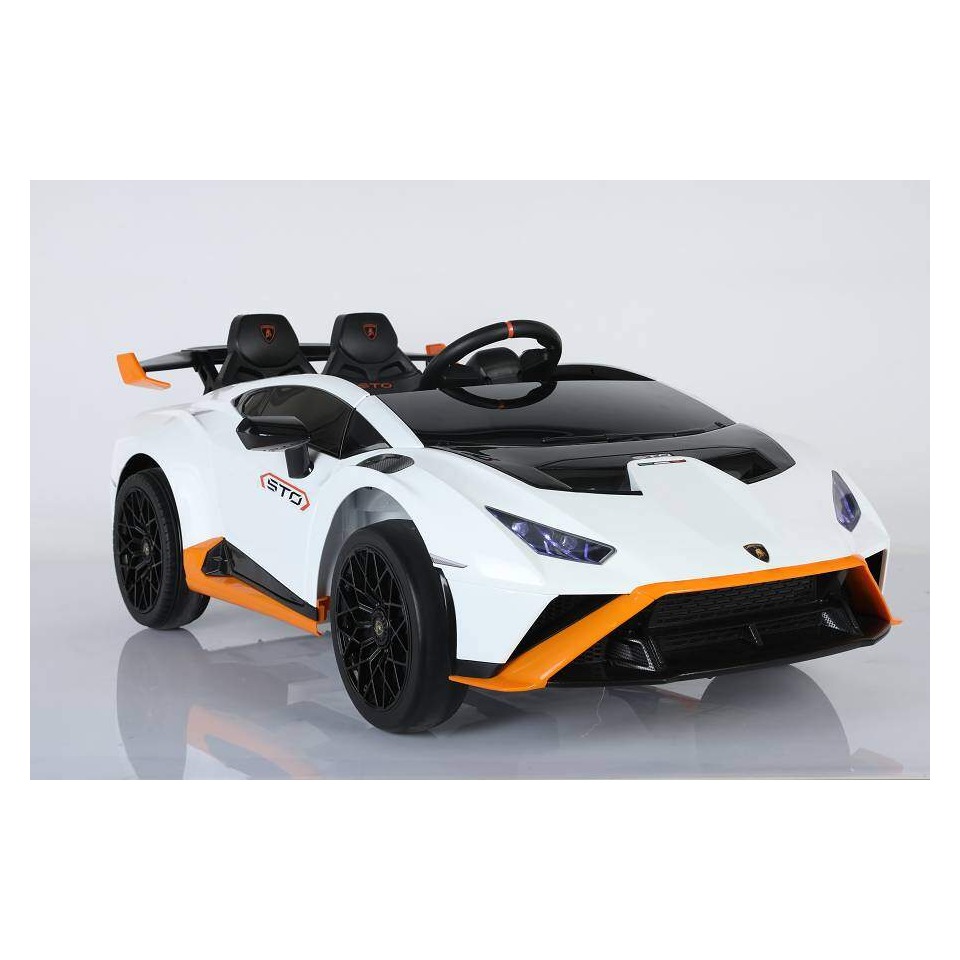 ES-Toys Elektro Kinderauto „Lamborghini Huracan STO“ – lizenziert – 12V7A Akku, 2 Motoren- 2,4Ghz Fernsteuerung, MP3, Ledersitz+EVA – Weiss ES-Toys Elektro Kinderauto „Lamborghini Huracan STO“ – lizenziert – 12V7A Akku, 2 Motoren- 2,4Ghz Fernsteuerung, MP3, Ledersitz+EVA – Weiss