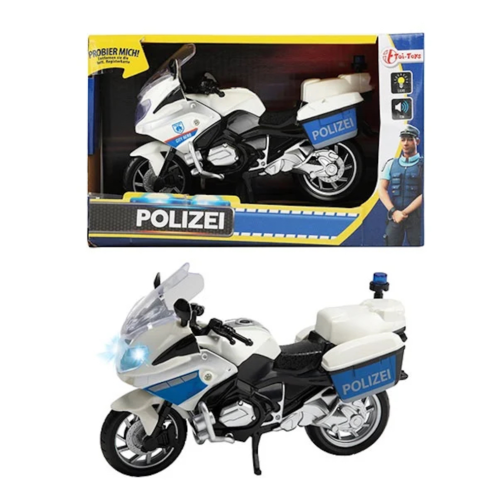 Polizeimotorrad mit Licht und Ton Effekten
