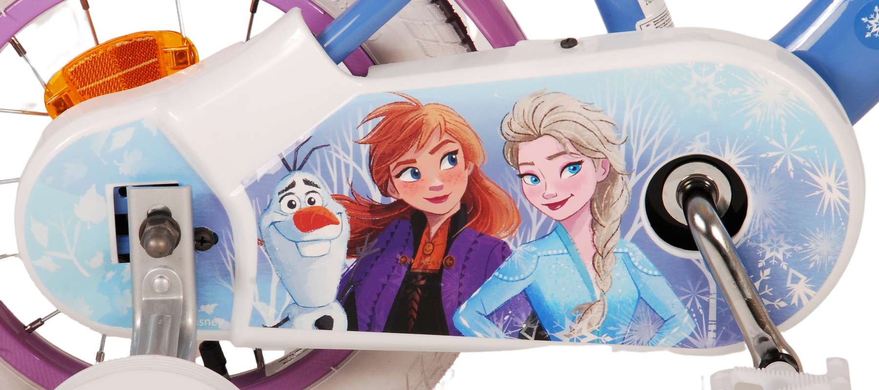 Kinderfahrrad Disney Frozen 2 für Mädchen 12 Zoll Kinderrad Blau/Lila