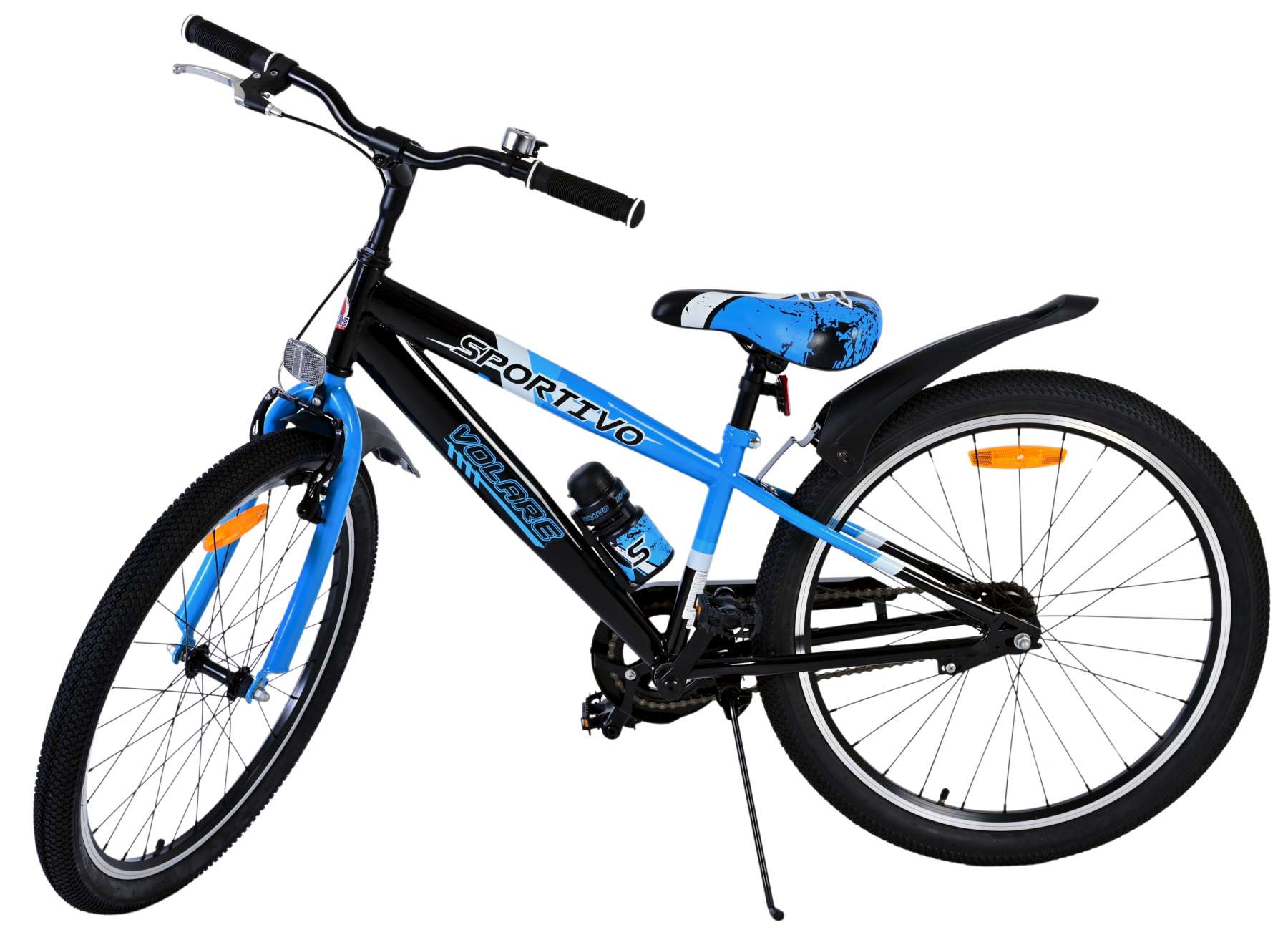 Kinderfahrrad Sportivo für Jungen 24 Zoll Kinderrad in Schwarz Blau 7 Gänge
