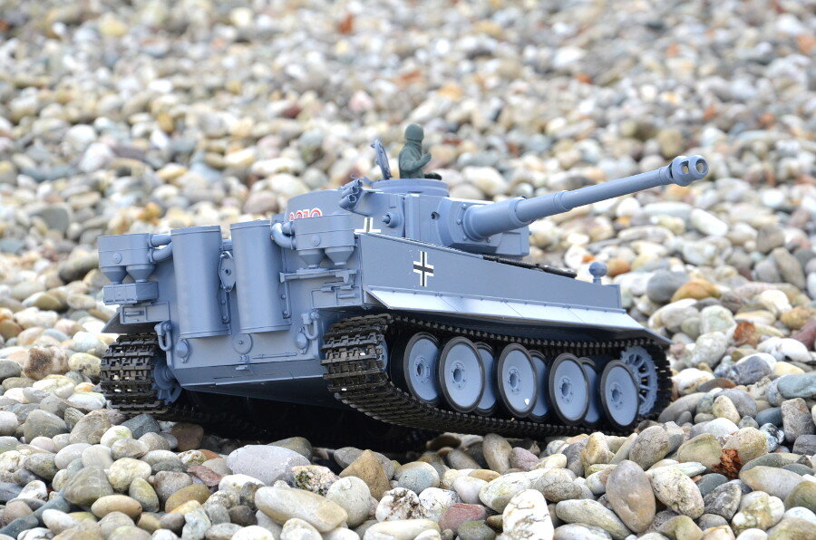 RC Panzer "German Tiger I" 1:16 Graumit mit Rauch und Sound