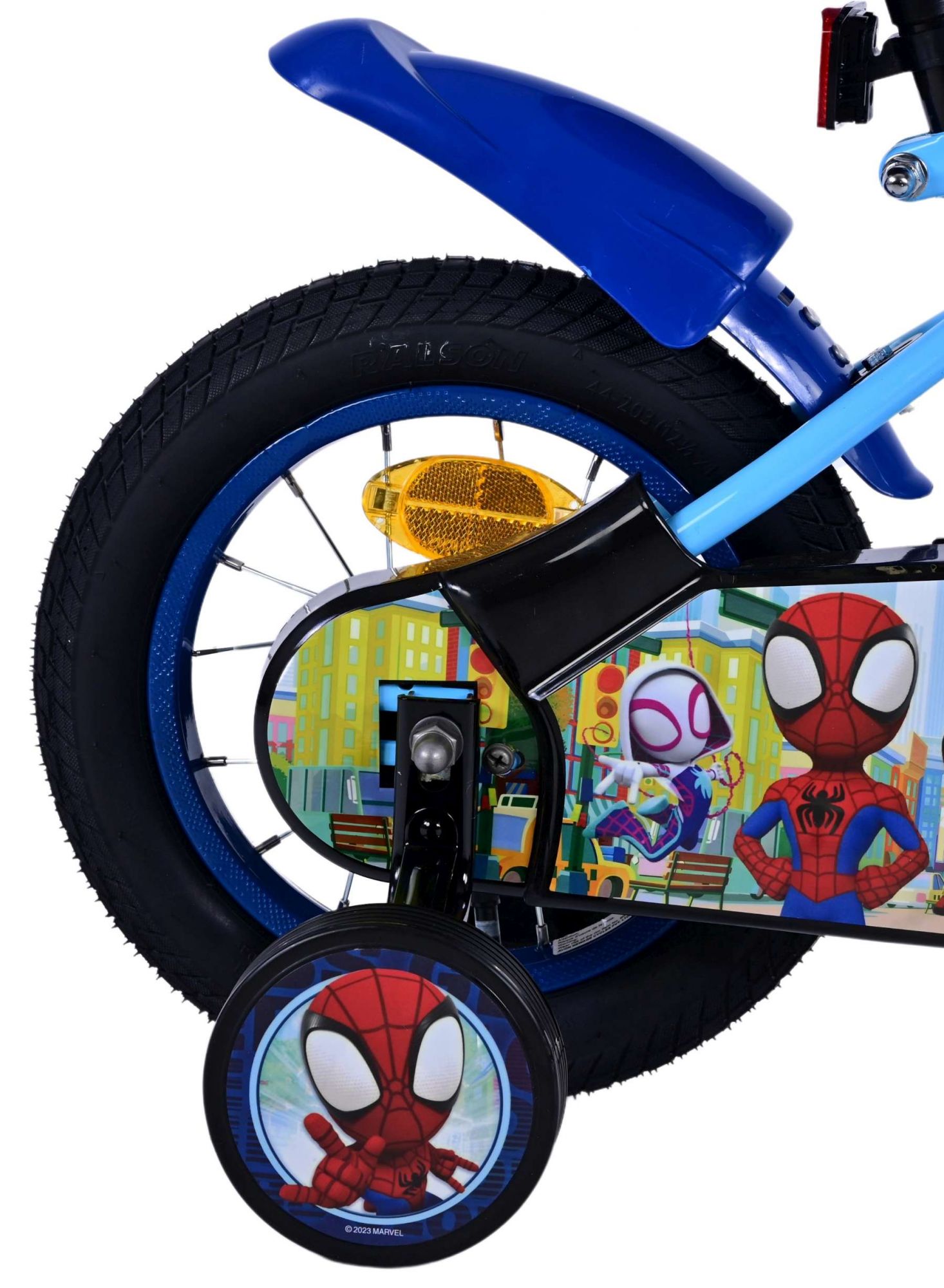 Kinderfahrrad Spidey für Jungen 12 Zoll Kinderrad in Blau