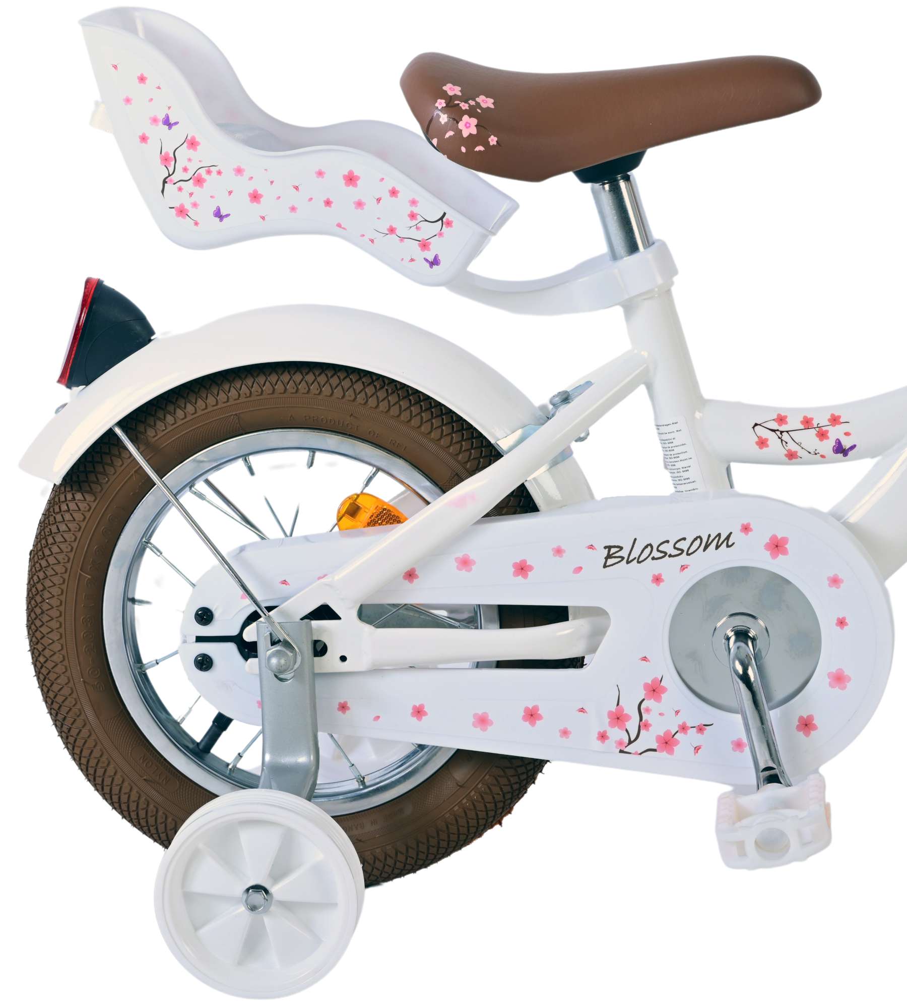 Kinderfahrrad Blossom für Mädchen 12 Zoll Kinderrad in Weiß