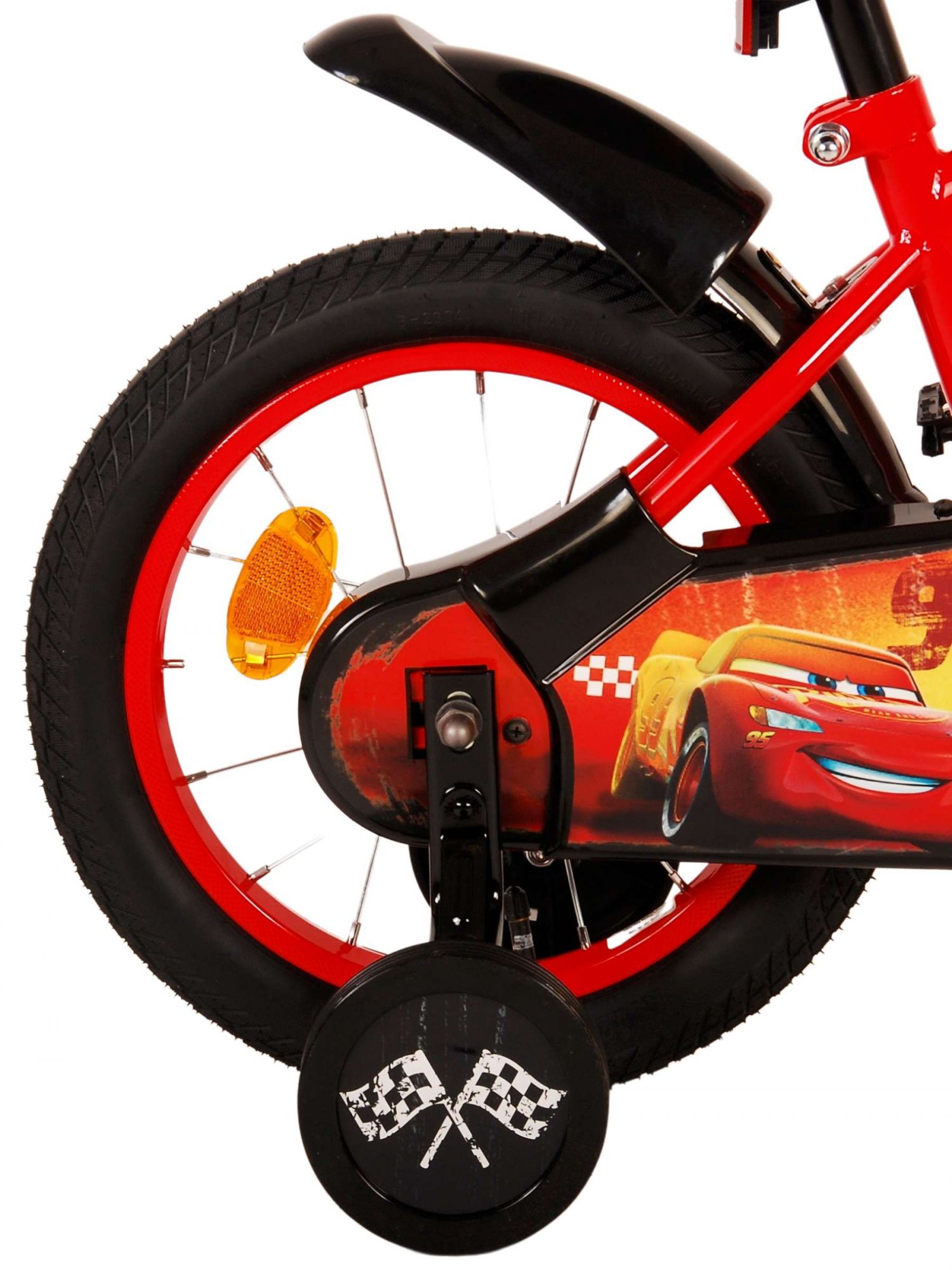 Kinderfahrrad Disney Cars für Jungen 14 Zoll Kinderrad in Rot Fahrrad