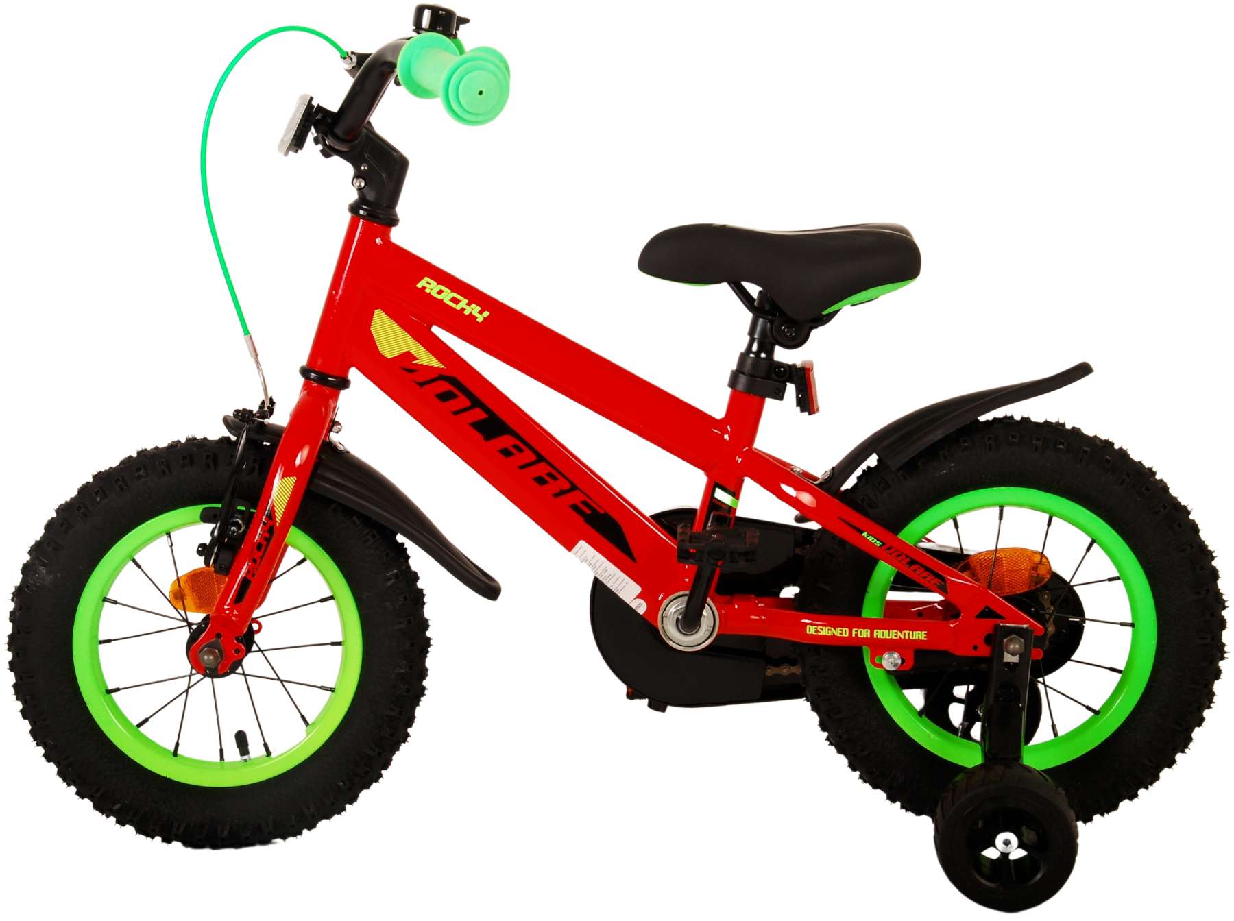 Kinderfahrrad Rocky für Jungen 12 Zoll Kinderrad in Rot Fahrrad