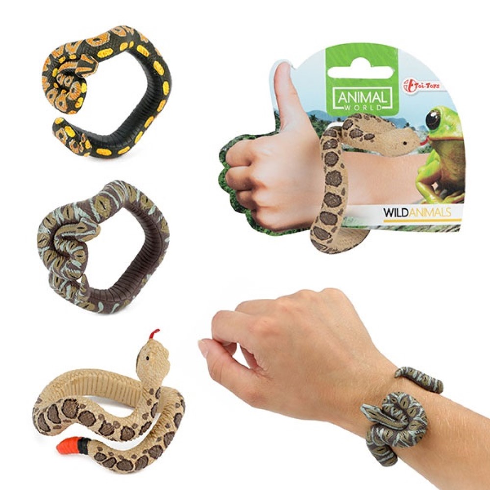 4 Lebensechte Schlange als Armband