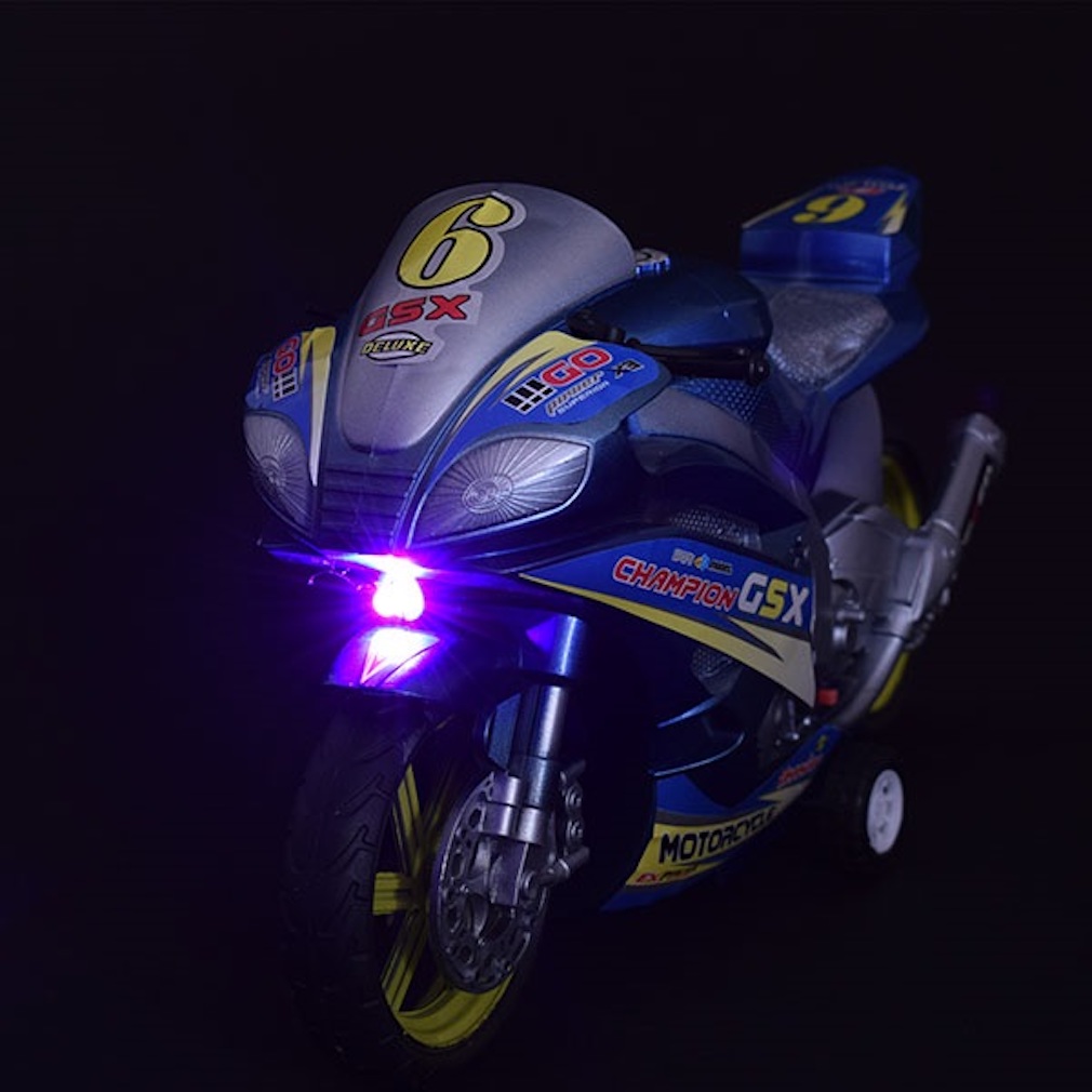 Rennmotorrad mit Licht, Ton und Rückzug Funktion
