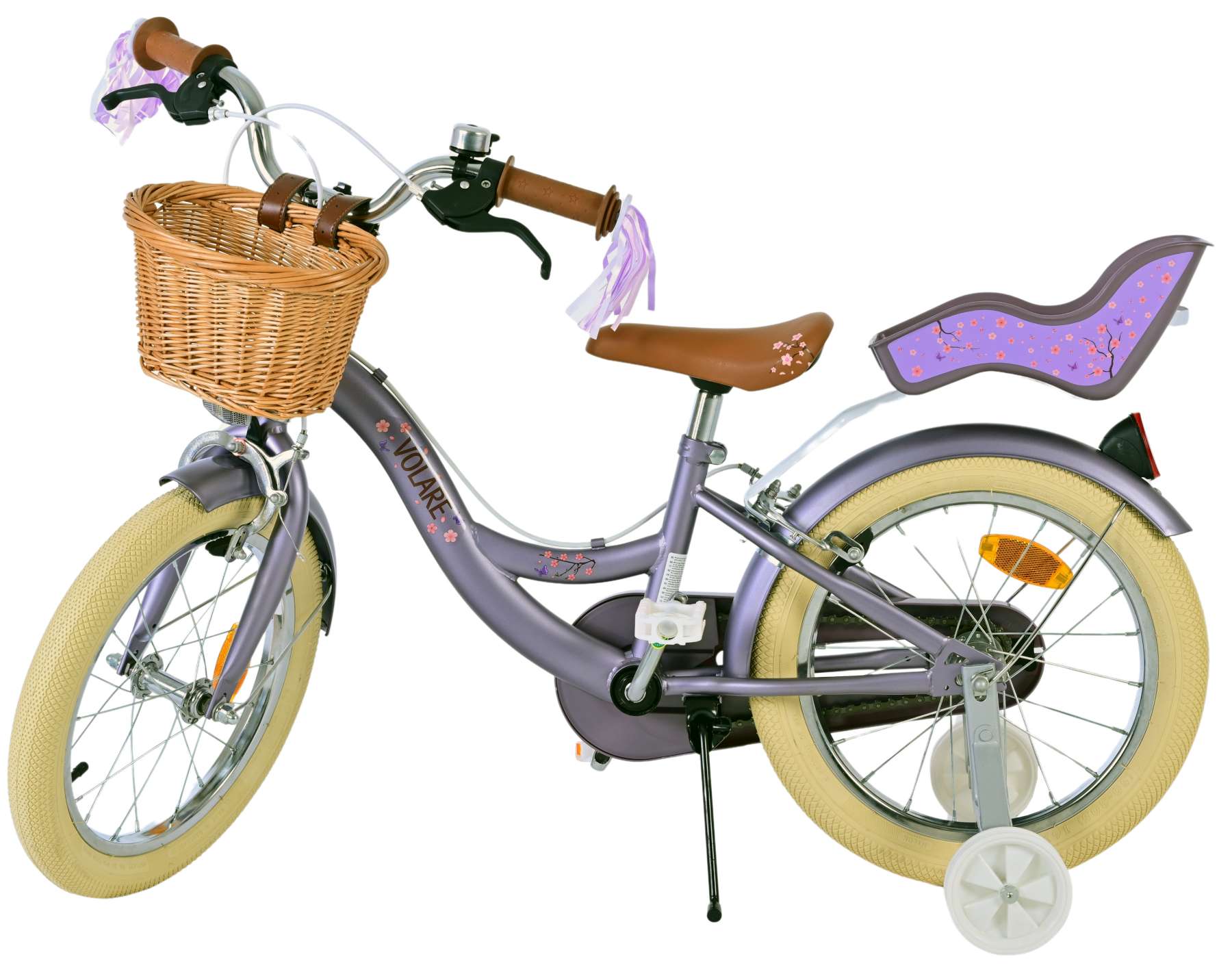 Kinderfahrrad Blossom für Mädchen Fahrrad 16 Zoll Kinderrad in Lila