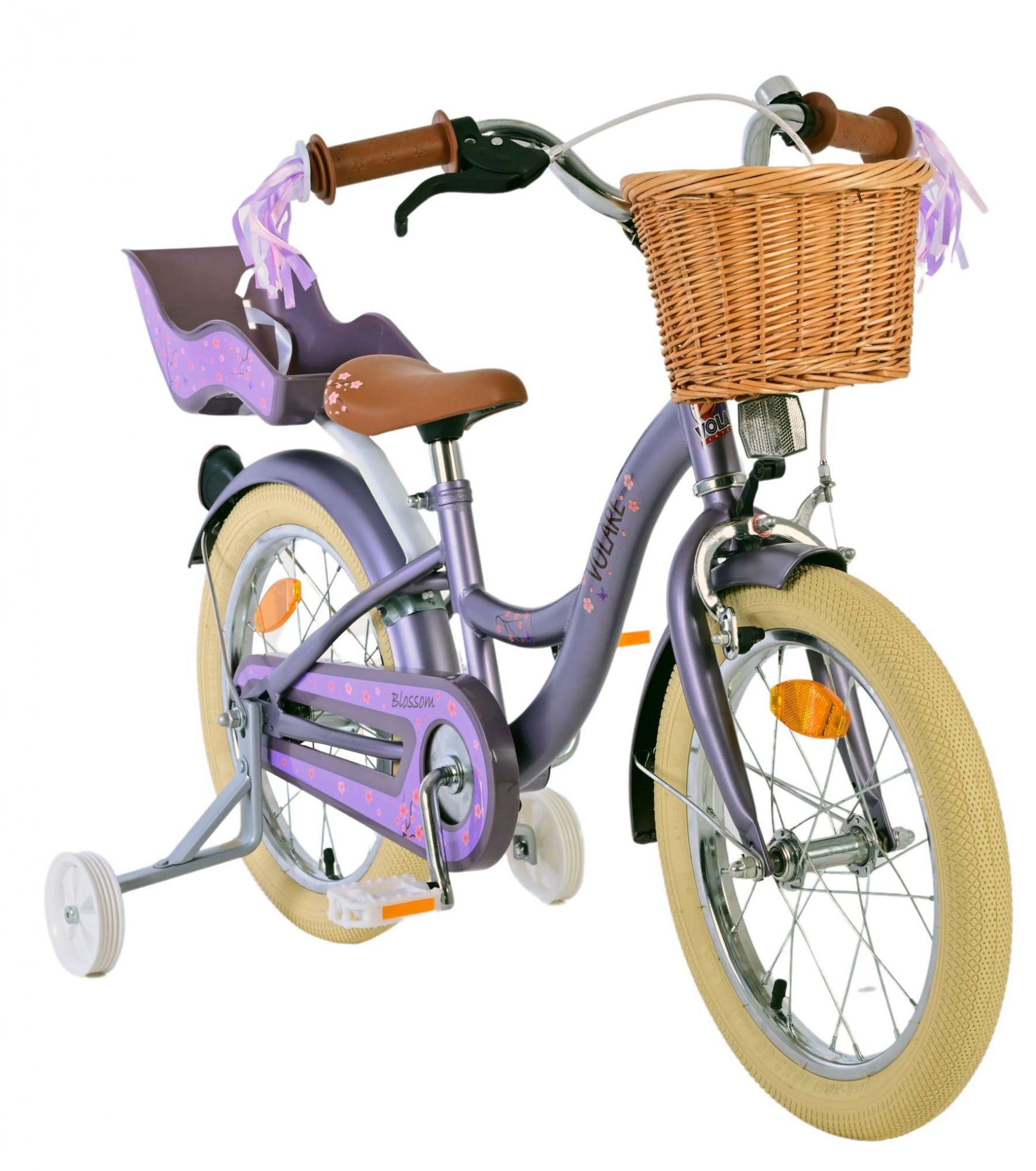 Kinderfahrrad Blossom für Mädchen Fahrrad 16 Zoll Kinderrad in Lila