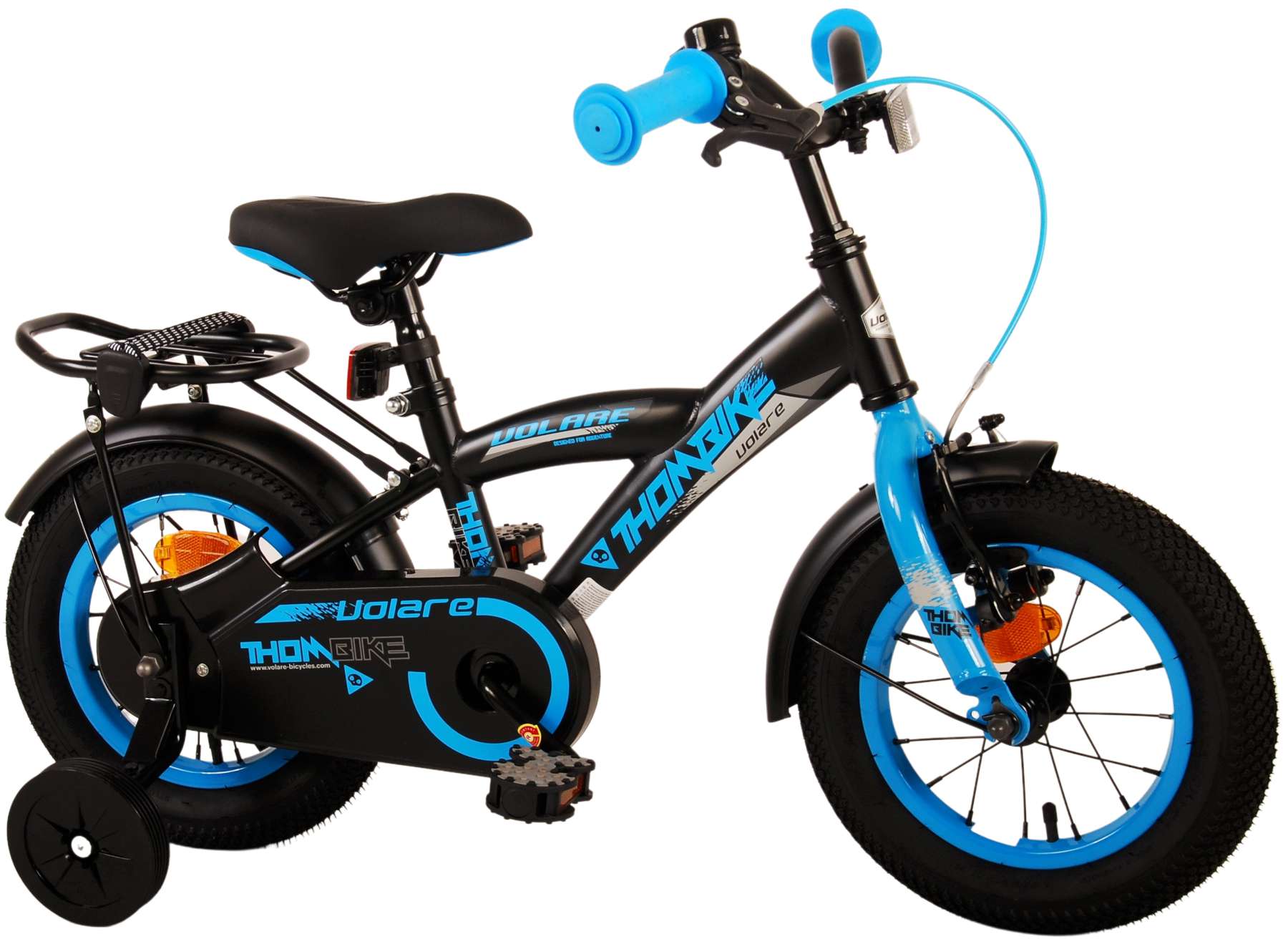 Kinderfahrrad Thombike für Jungen 12 Zoll Kinderrad in Schwarz Blau