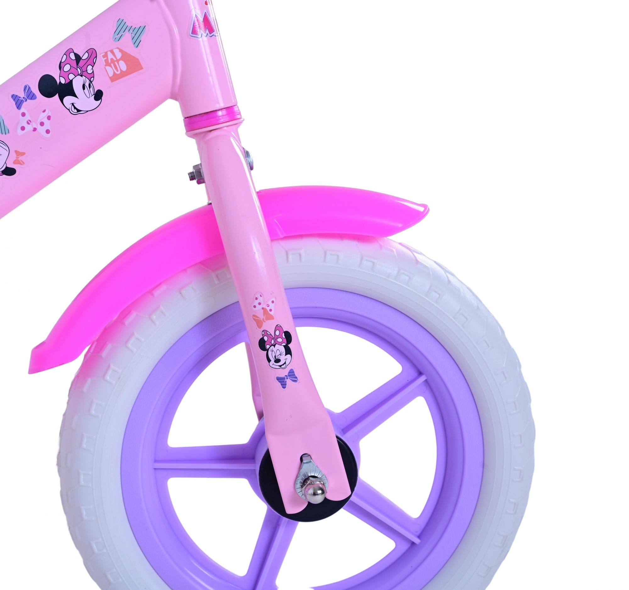 Volare Laufrad Disney Minnie Mouse 12 Zoll aus Metall, Kinderlaufrad ab 2 Jahren mit verstellbarem Sattel