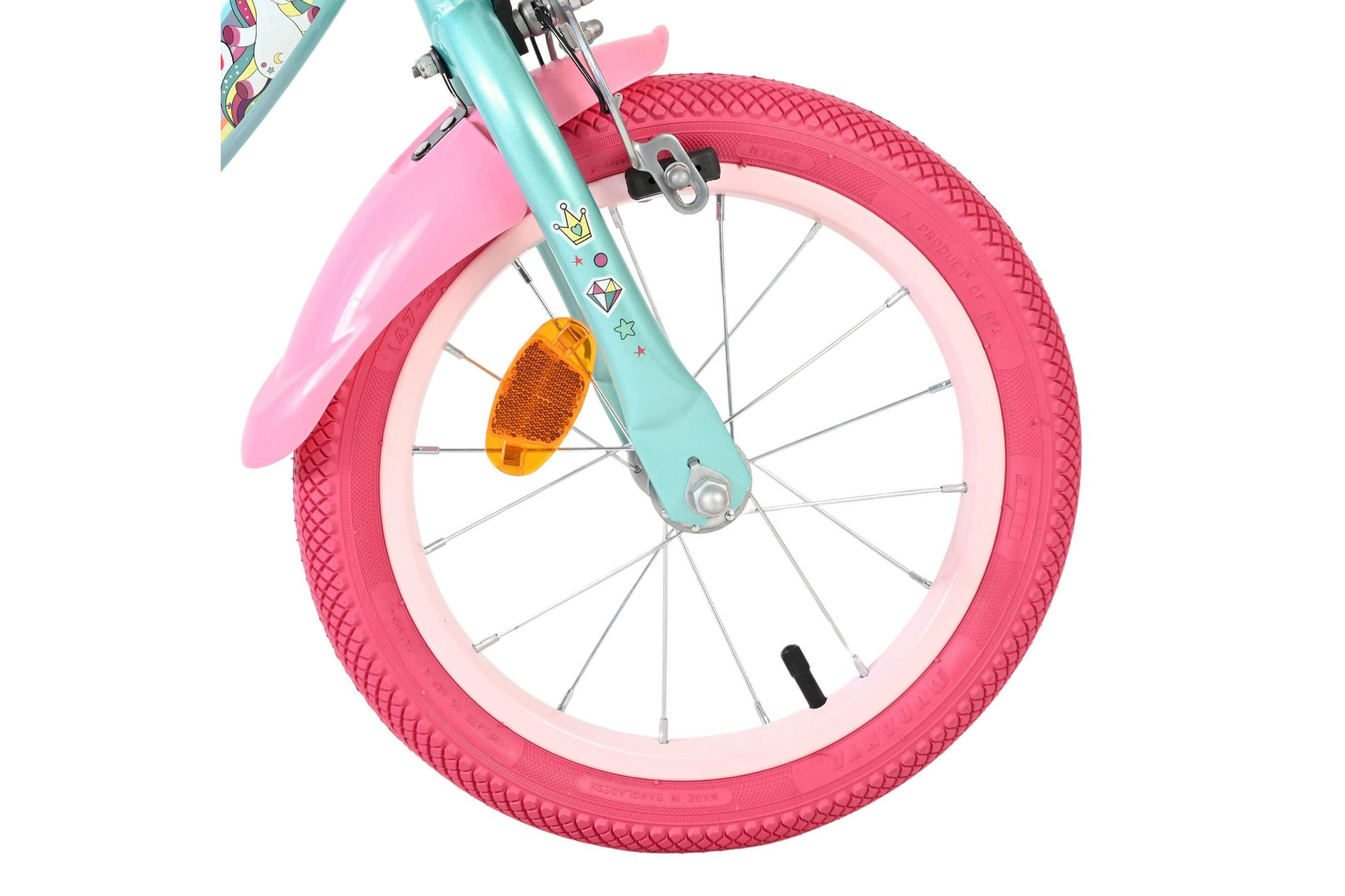 Volare Kinderfahrrad Unicorn für Mädchen 14 Zoll Kinderrad in Grün Volare Kinderfahrrad Unicorn für Mädchen 14 Zoll Kinderrad in Grün