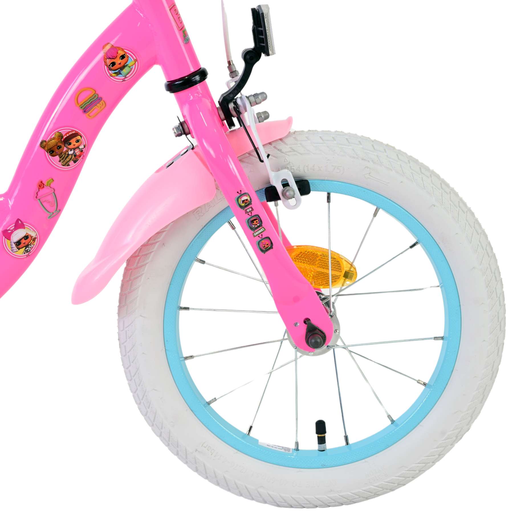 Kinderfahrrad LOL Surprse für Mädchen 14 Zoll Kinderrad in Rosa