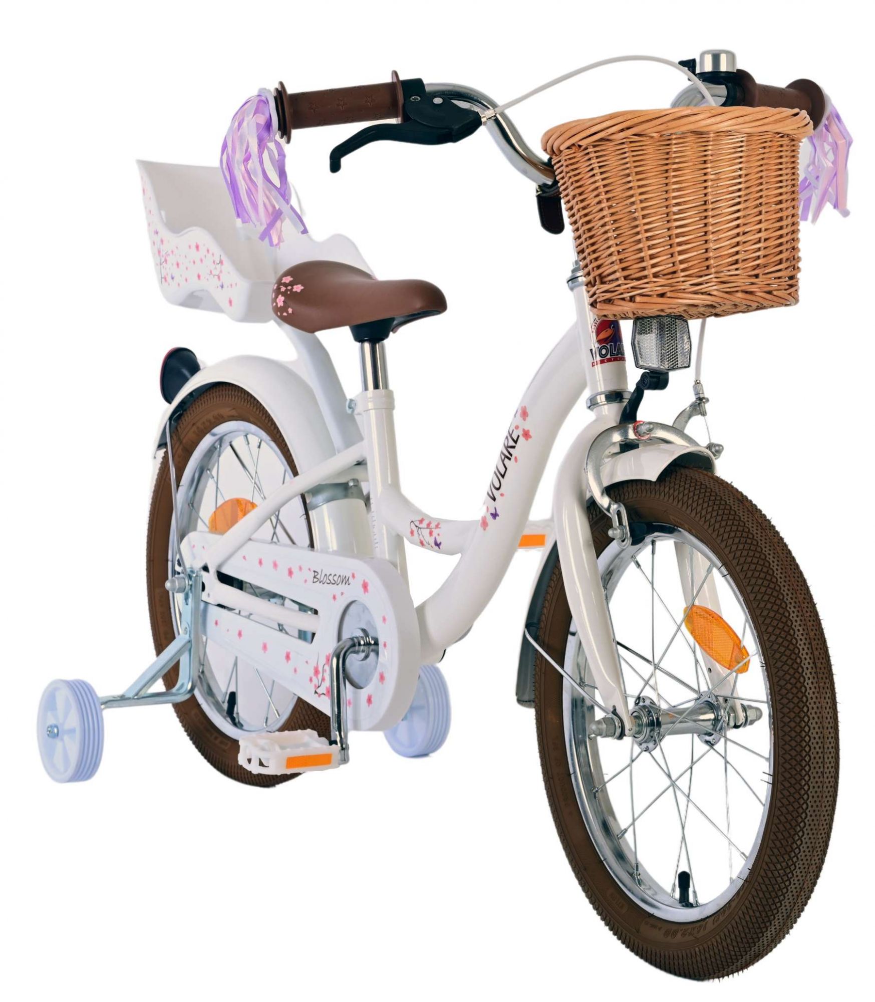 Kinderfahrrad Blossom für Mädchen Fahrrad 16 Zoll Kinderrad in Weiß