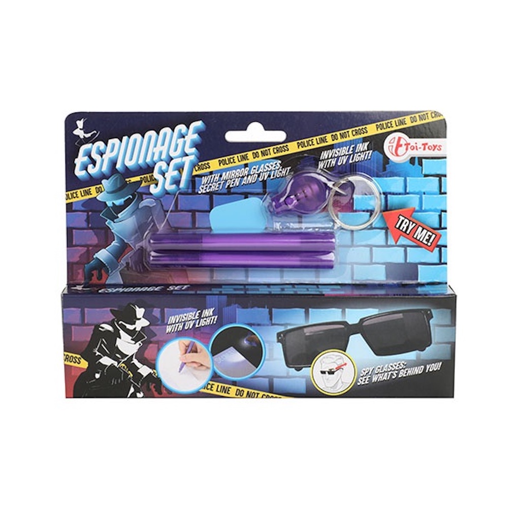 Spionage Set mit Spiegelbrille, Geheim Stift und UV-Lampe Spionage Set mit Spiegelbrille, Geheim Stift und UV-Lampe
