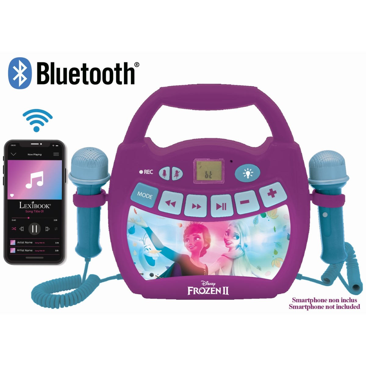 Disney Frozen Bluetooth-Lautsprecher Licht und Mikrofonen Elsa Anna