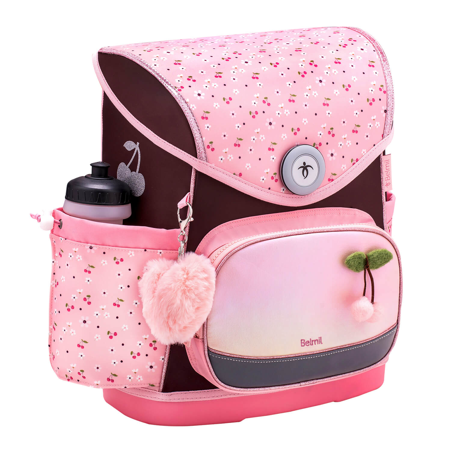 Rucksack Compact Plus Premium Schulranzen Set 4-teilig Cherry Blossom