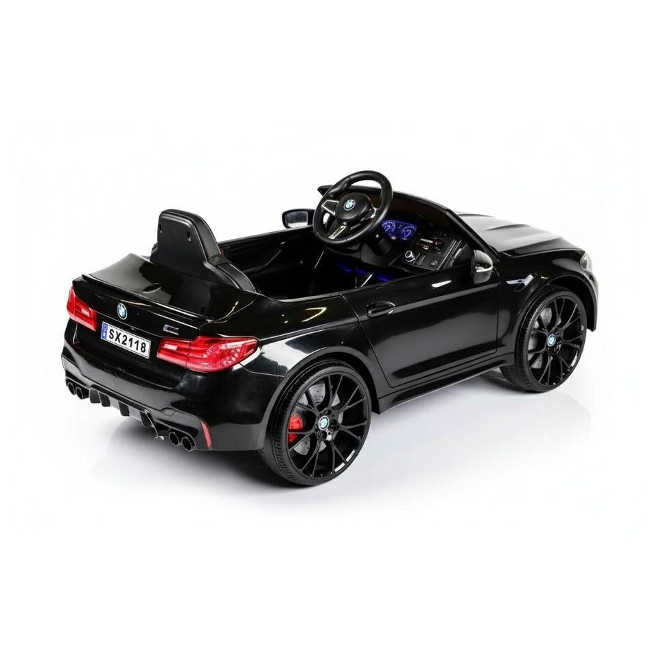 ES-Toys Elektro Kinderfahrzeug „BMW M5 Drift Version“ – lizenziert – 2x 12V7A Akku, 2 Motoren- 2,4Ghz Fernsteuerung, MP3, Ledersitz+EVA