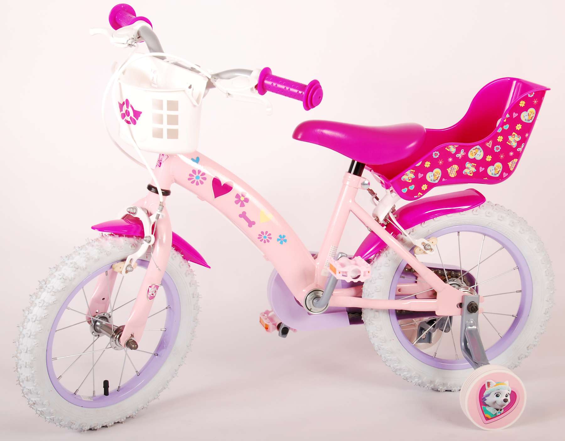 Kinderfahrrad Paw Patrol für Mädchen 14 Zoll Kinderrad Rosa Fahrrad