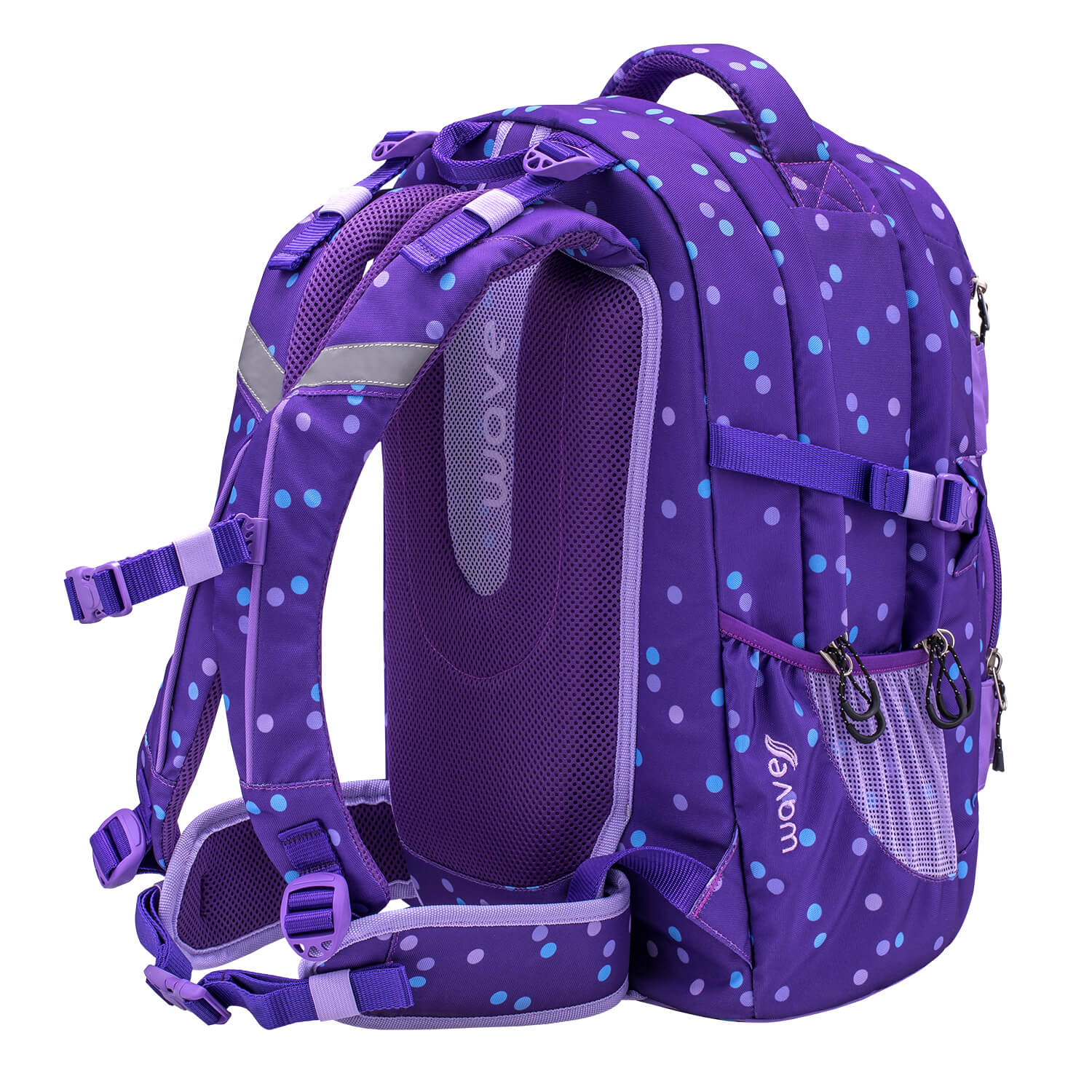 Rucksack Infinity Schulrucksack "Purple Dots"