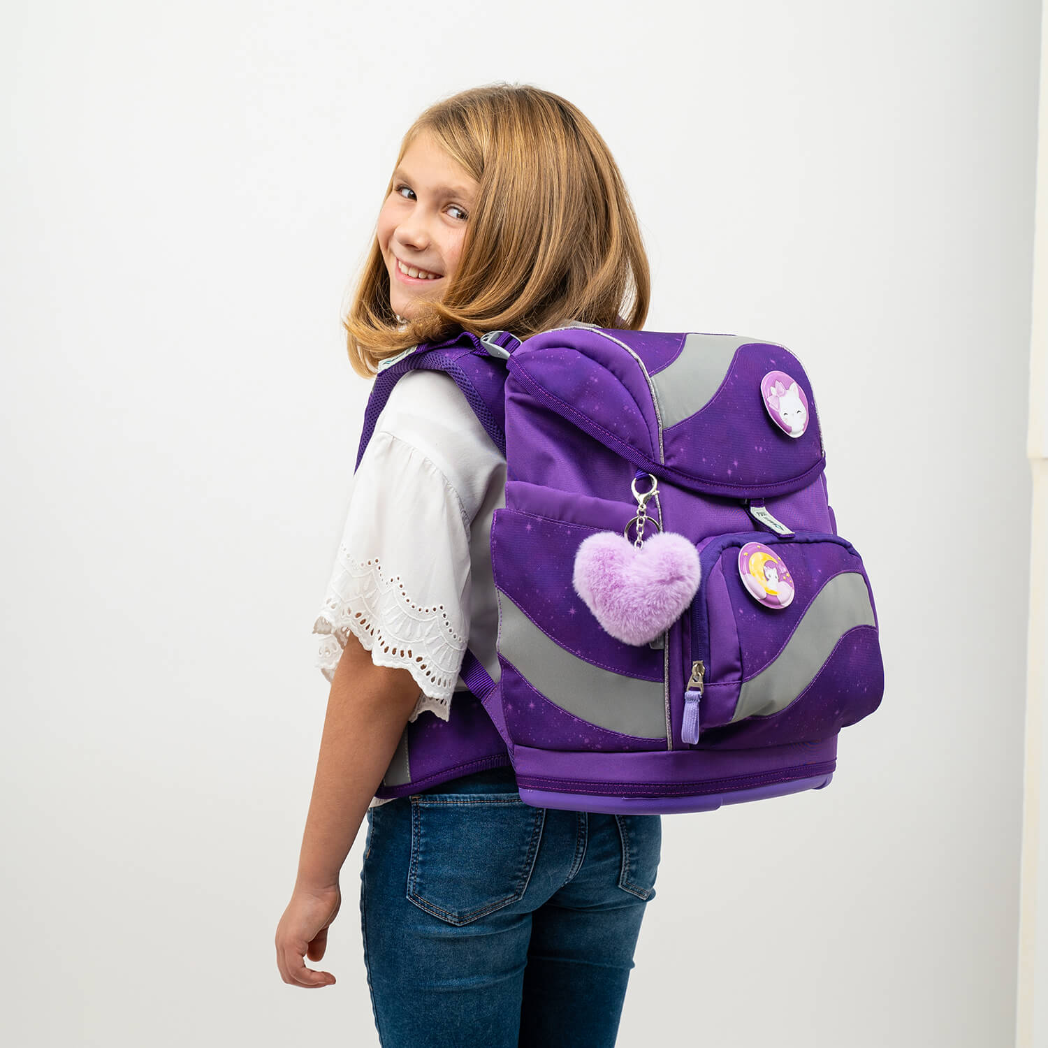 Rucksack Smarty ergonomisches Schulranzen Set 5-teil Purple Sky Tasche Rucksack Smarty ergonomisches Schulranzen Set 5-teil Purple Sky Tasche