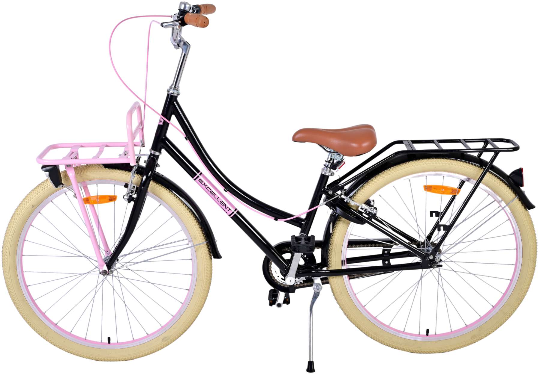 Kinderfahrrad Excellent Fahrrad für Mädchen 26 Zoll Kinderrad Schwarz
