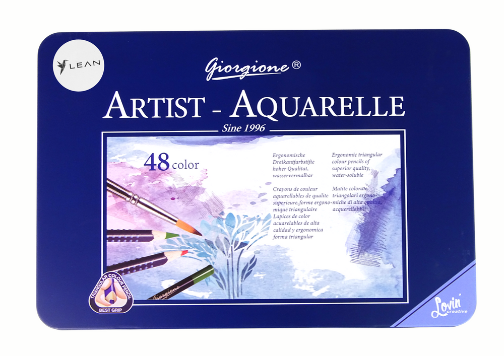 48 Aquarellstifte im Metallbehälter Stifte zum Malen