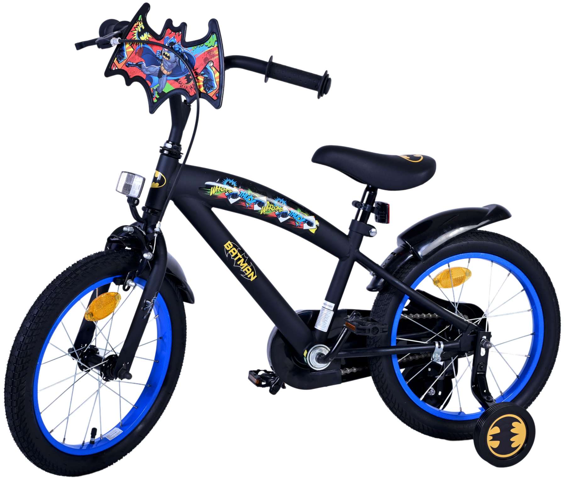 Kinderfahrrad Batman Fahrrad für Jungen 16 Zoll Kinderrad in Schwarz