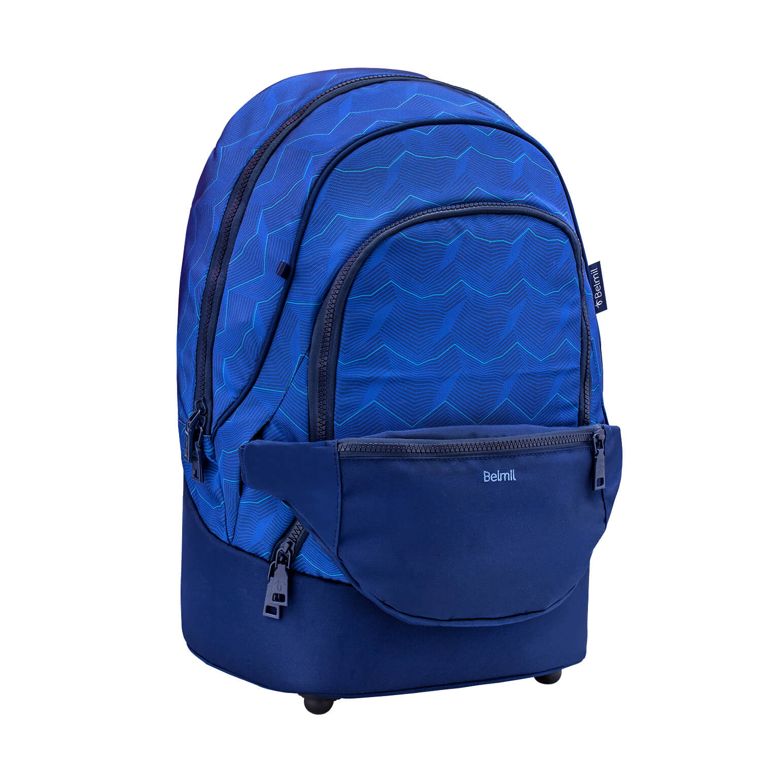 Ranzen 2-IN-1 Schultasche & Gürteltasche 2-teilig Rucksack Estate Blue