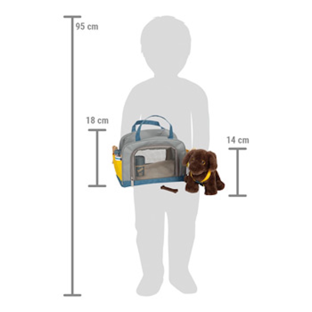 Hund mit Tasche und Pflege-Set Hund mit Tasche und Pflege-Set