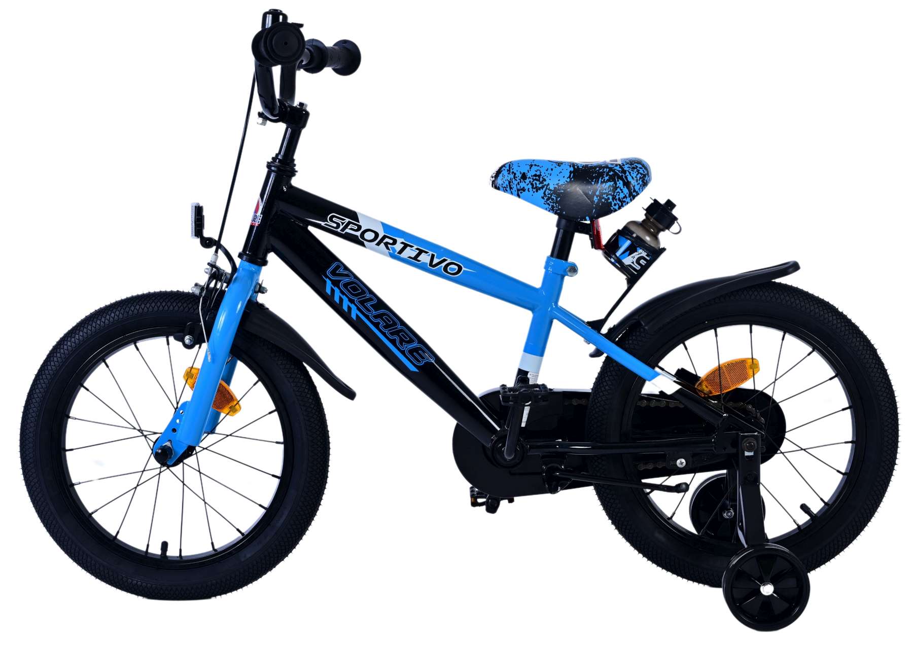 Kinderfahrrad Rocky Fahrrad für Jungen 16 Zoll Kinderrad Blau Schwarz