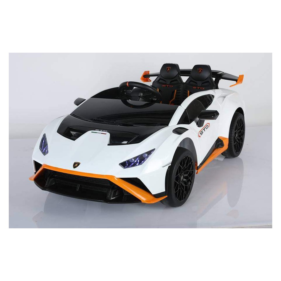 ES-Toys Elektro Kinderauto „Lamborghini Huracan STO“ – lizenziert – 12V7A Akku, 2 Motoren- 2,4Ghz Fernsteuerung, MP3, Ledersitz+EVA – Weiss ES-Toys Elektro Kinderauto „Lamborghini Huracan STO“ – lizenziert – 12V7A Akku, 2 Motoren- 2,4Ghz Fernsteuerung, MP3, Ledersitz+EVA – Weiss