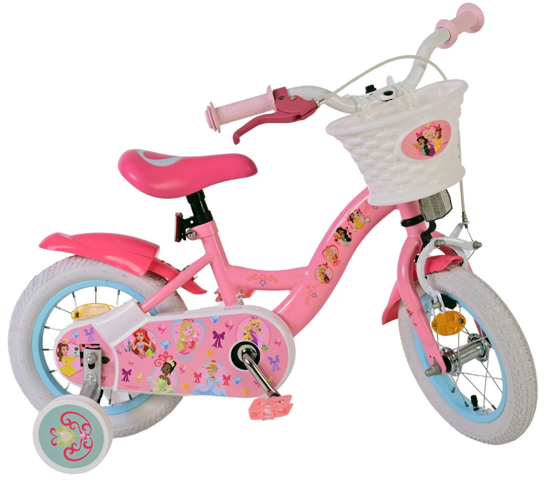 Kinderfahrrad Disney Princess in Rosa für Mädchen 12 Zoll Kinderrad