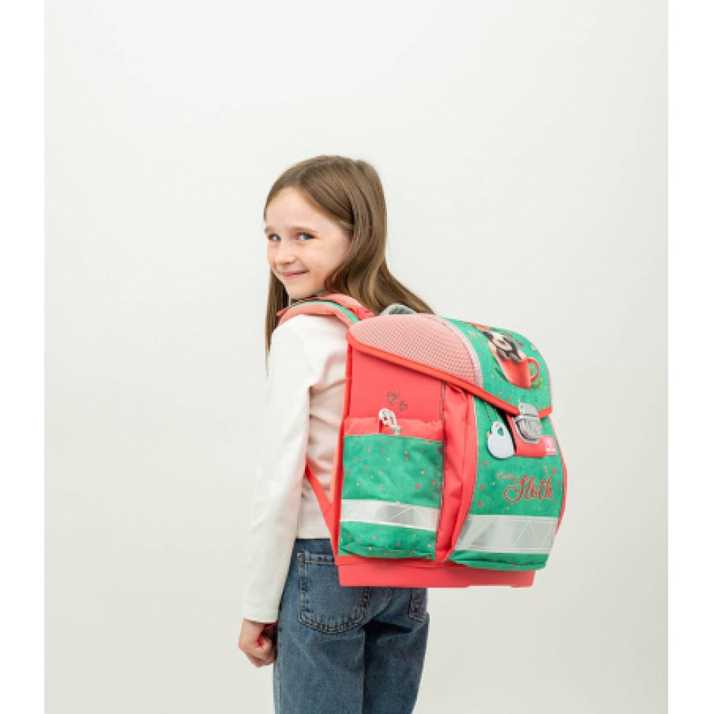 Rucksack ergonomisches Schulranzen-Set 4-teilig Cute Sloth Ranzen Rucksack ergonomisches Schulranzen-Set 4-teilig Cute Sloth Ranzen