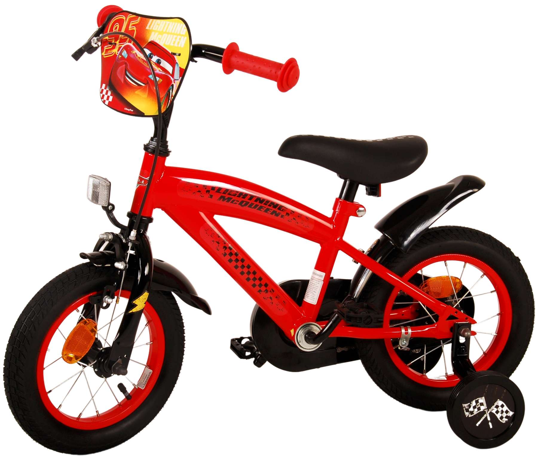 Kinderfahrrad Disney Cars für Jungen 12 Zoll Kinderrad in Rot