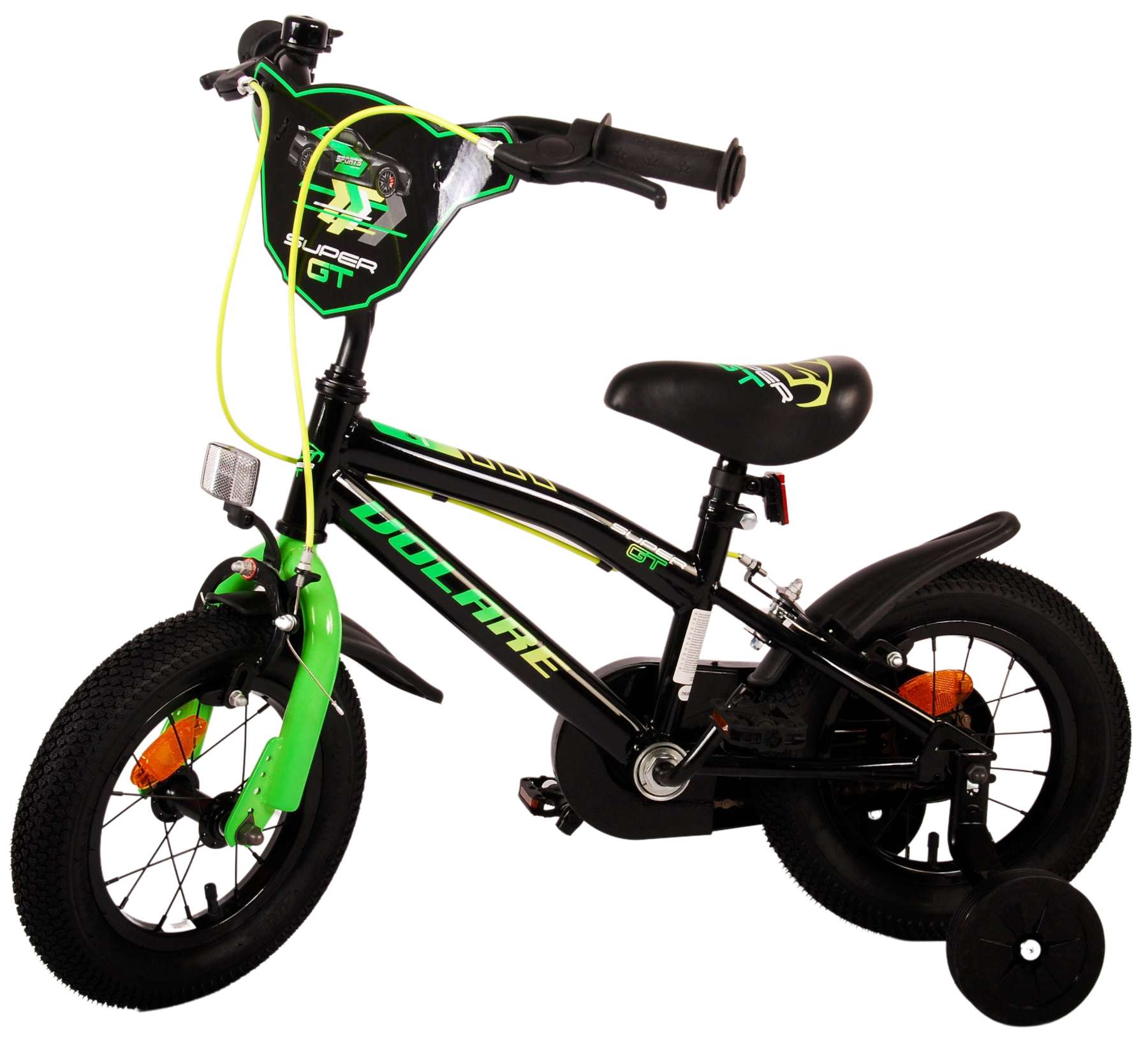 Kinderfahrrad Super GT für Jungen 12 Zoll Kinderrad in Grün Fahrrad 