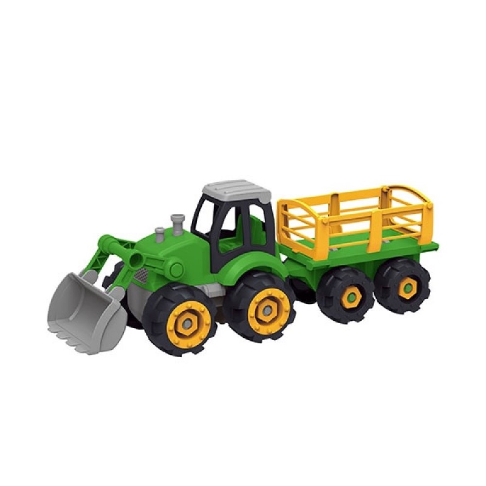 TRAKTOR + Anhänger mit Schraubendreher zum reparieren TRAKTOR + Anhänger mit Schraubendreher zum reparieren