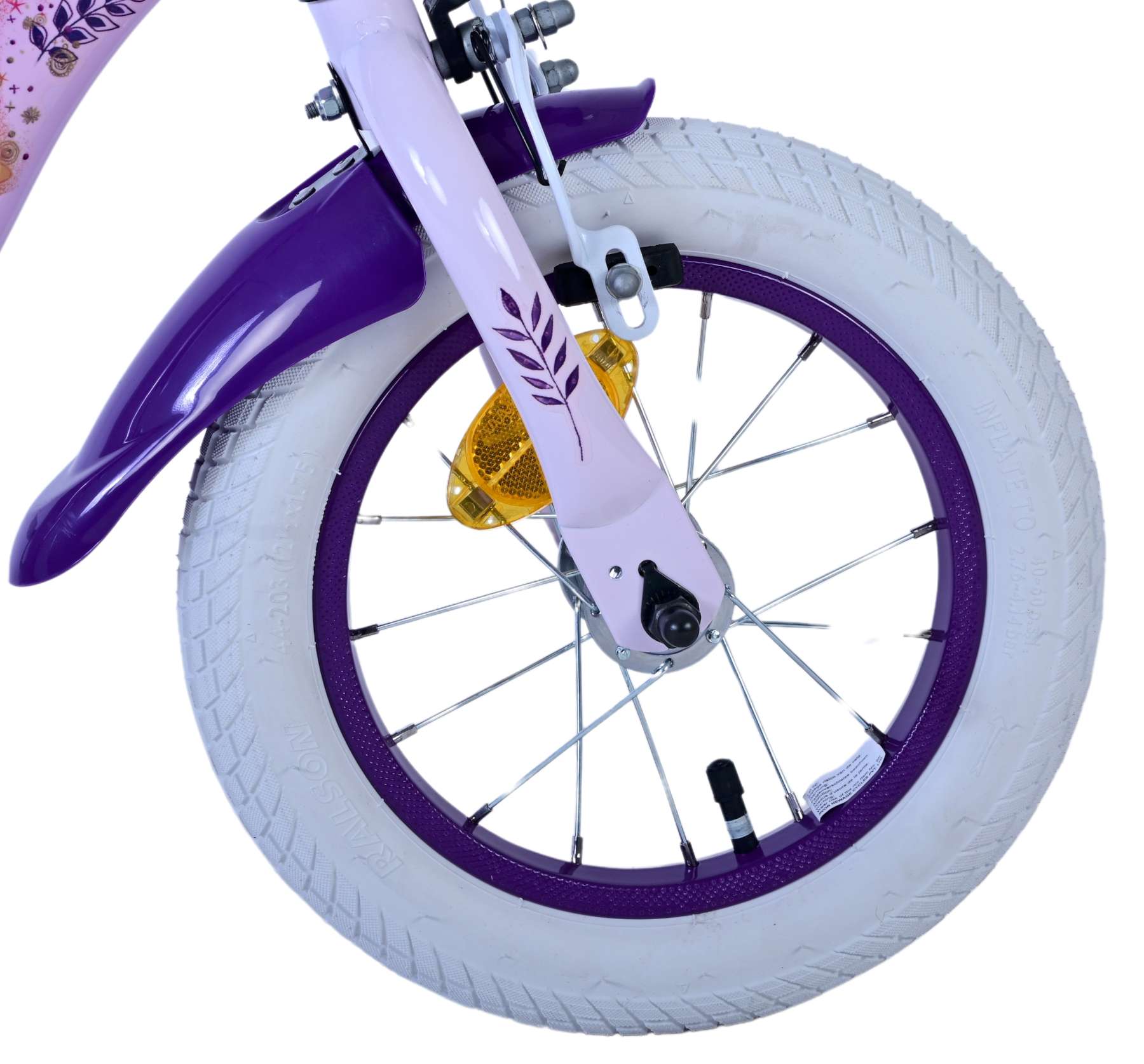 Kinderfahrrad Disney Wish Fahrrad für Mädchen 12 Zoll Lila Kinderrad