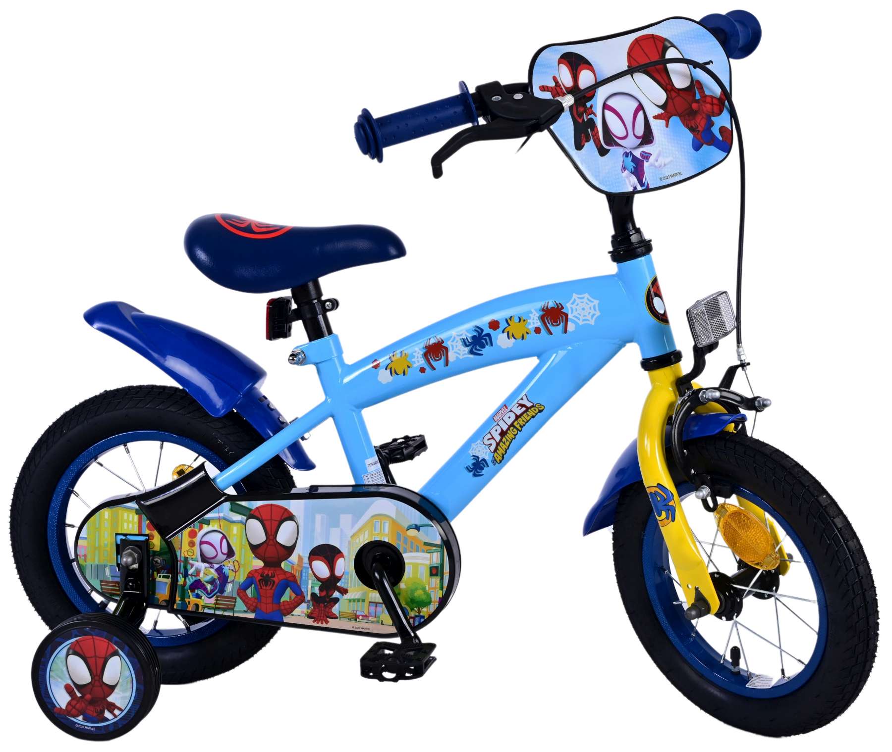 Kinderfahrrad Spidey für Jungen 12 Zoll Kinderrad in Blau