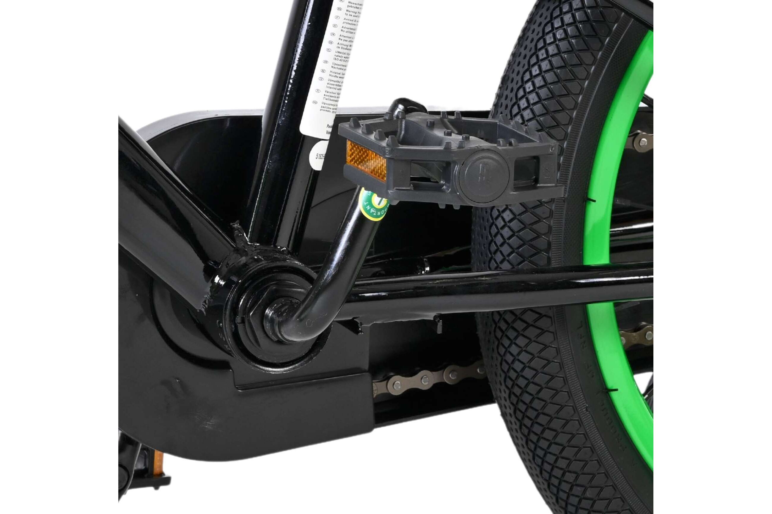 Kinderfahrrad Strike für Jungen 16 Zoll Kinderrad in Schwarz/Grün, Zwei Handbremsen Kinderfahrrad Strike für Jungen 16 Zoll Kinderrad in Schwarz/Grün, Zwei Handbremsen