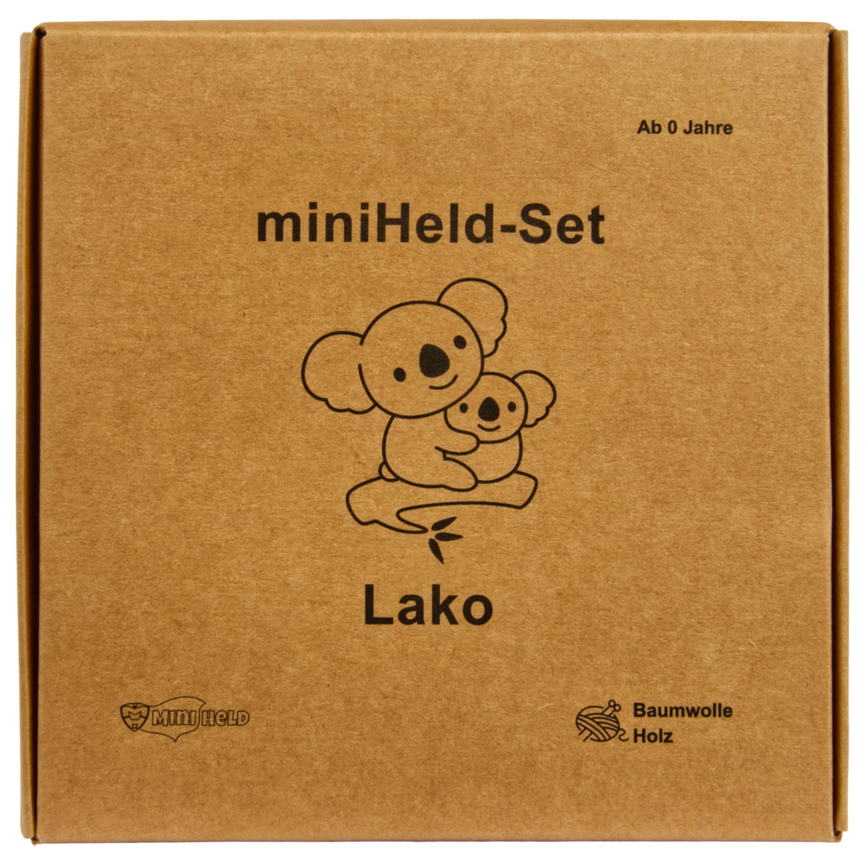 Handgestrickter Koala Lako Geschenkbox zur Geburt oder Babyparty Handgestrickter Koala Lako Geschenkbox zur Geburt oder Babyparty