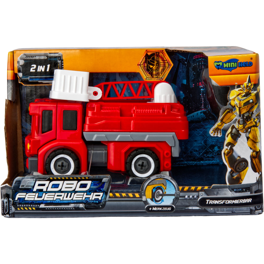 Verwandlungs Roboter Feuerwehr Transformierbarer Drehleiter Lastwagen Verwandlungs Roboter Feuerwehr Transformierbarer Drehleiter Lastwagen