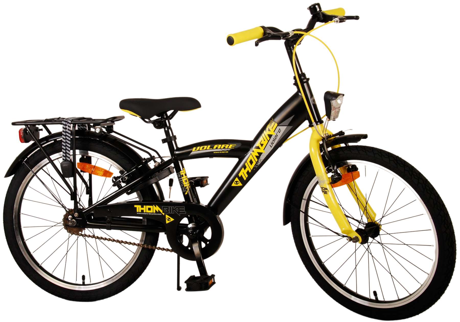 Kinderfahrrad Thombike für Jungen 20 Zoll Kinderrad in Schwarz Gelb