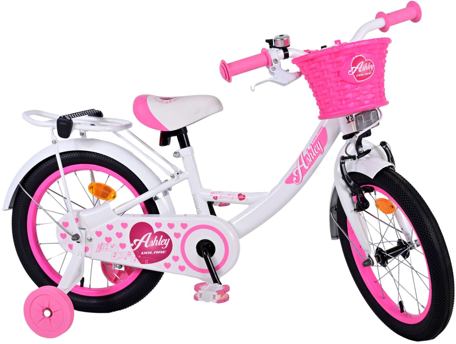 Kinderfahrrad Ashley Fahrrad für Mädchen 16 Zoll Kinderrad in Weiß