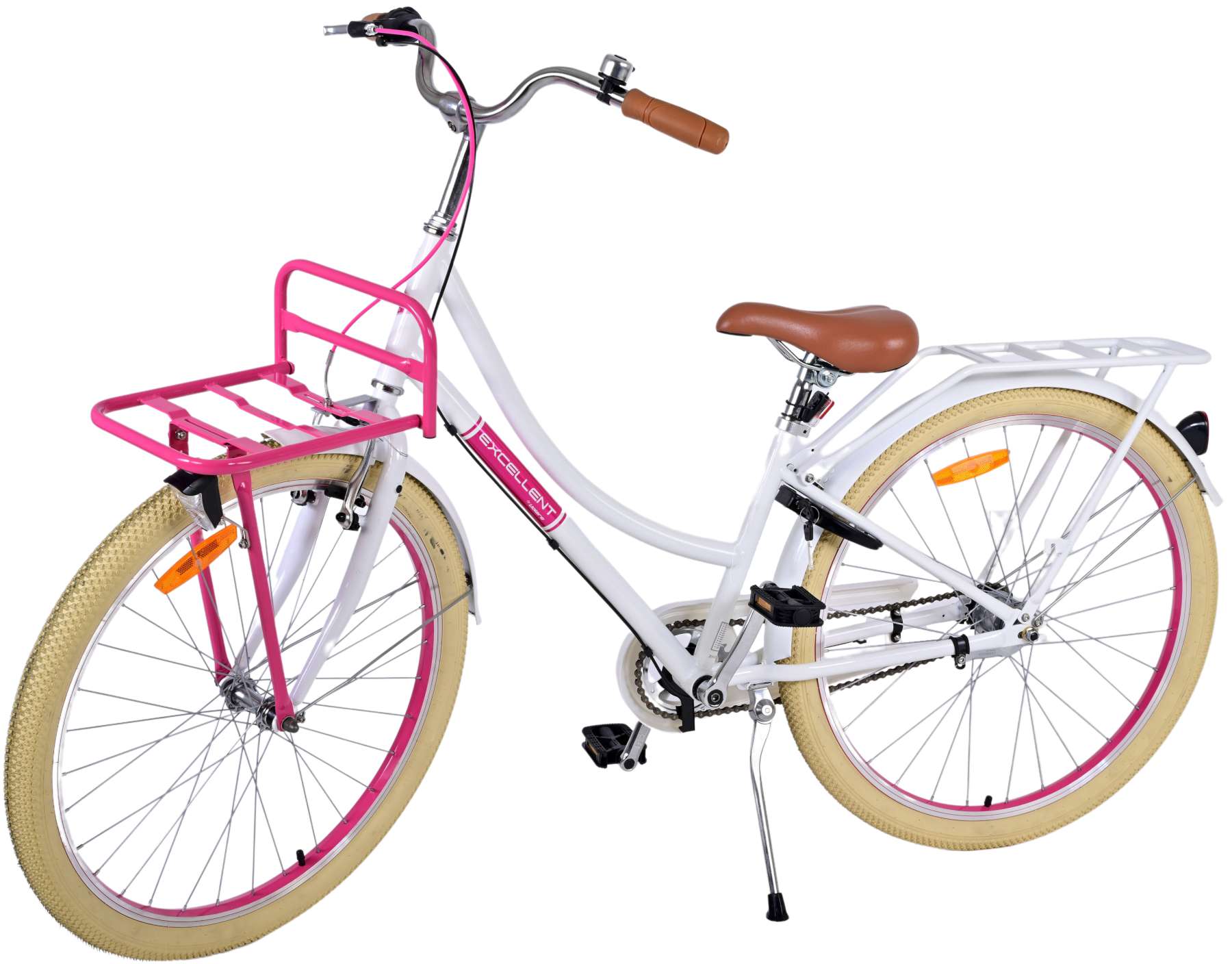 Kinderfahrrad Excellent Fahrrad für Mädchen 26 Zoll Kinderrad in Weiß