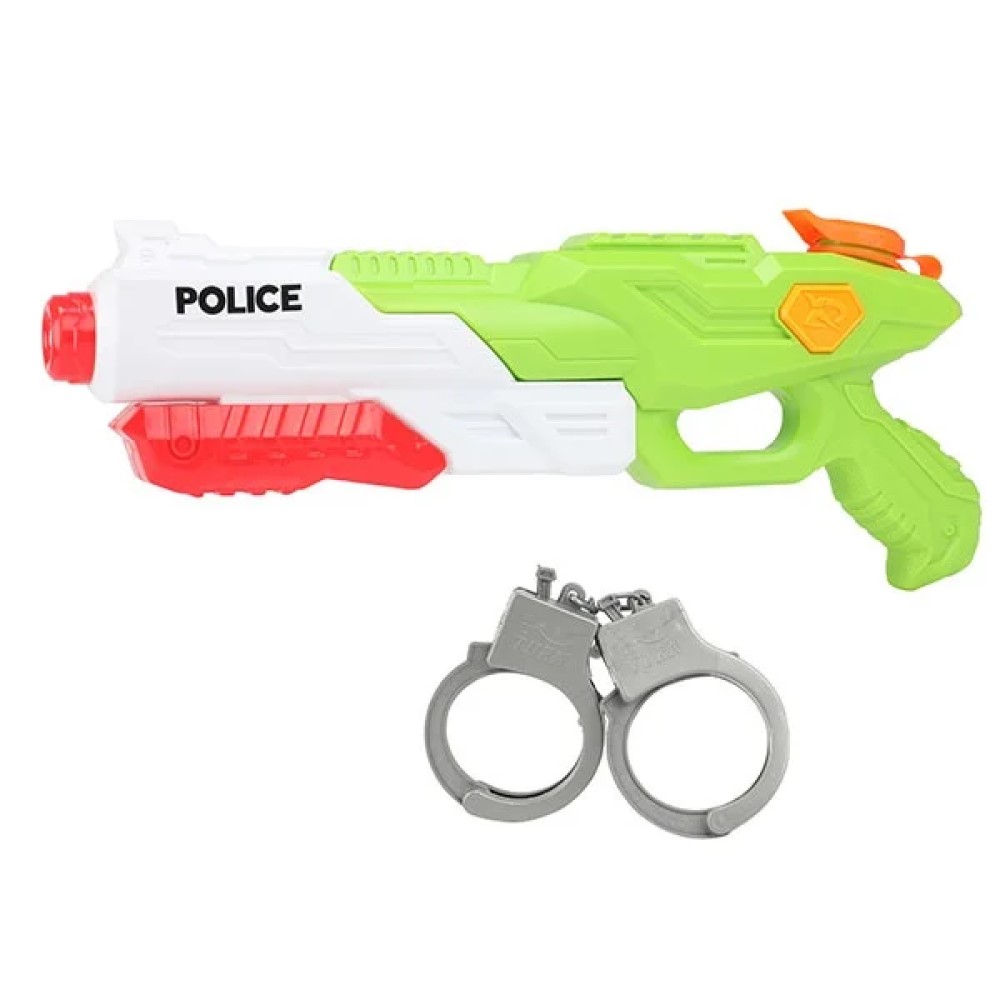 Polizei Wasserpistole mit Handschellen 40cm Polizei Wasserpistole mit Handschellen 40cm