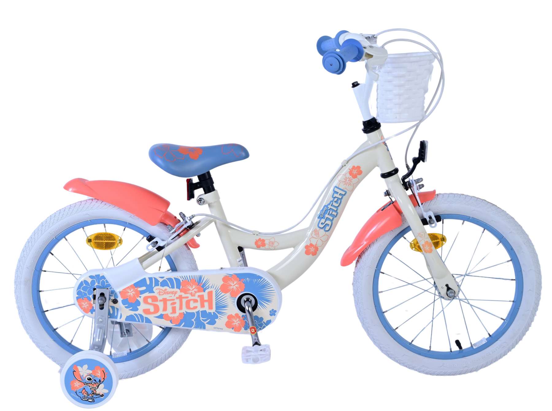 Kinderfahrrad Disney Stitch für Mädchen 16 Zoll Kinderrad in Blau